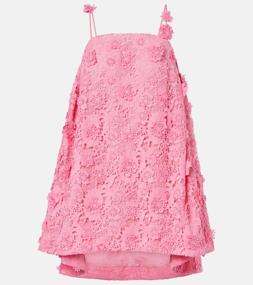 leo lin fifi floral lace minidress