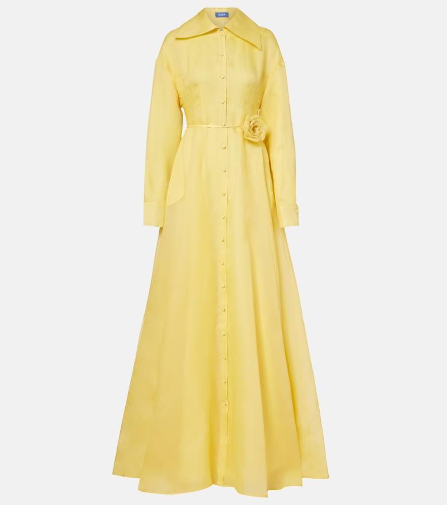 leo lin josephine floral silk gown