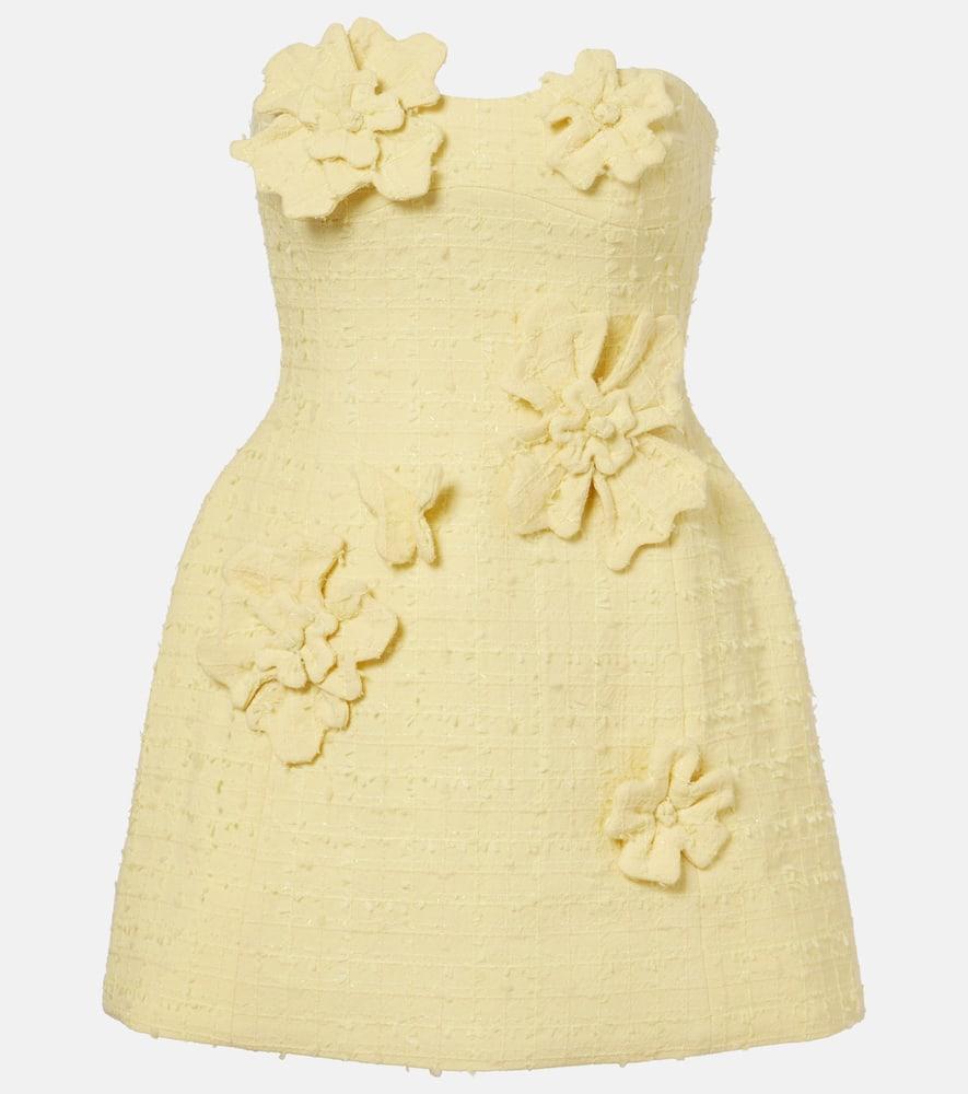 leo lin rosario tweed bustier dress