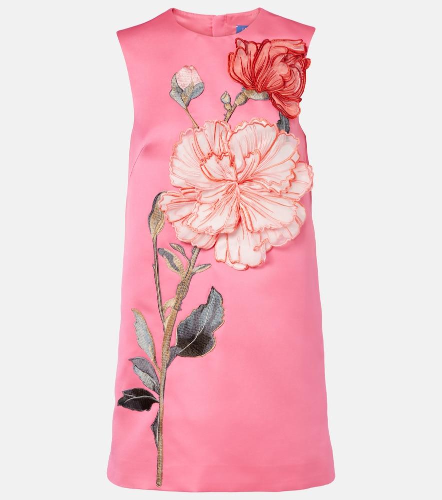 leo lin yvonne embroidered minidress