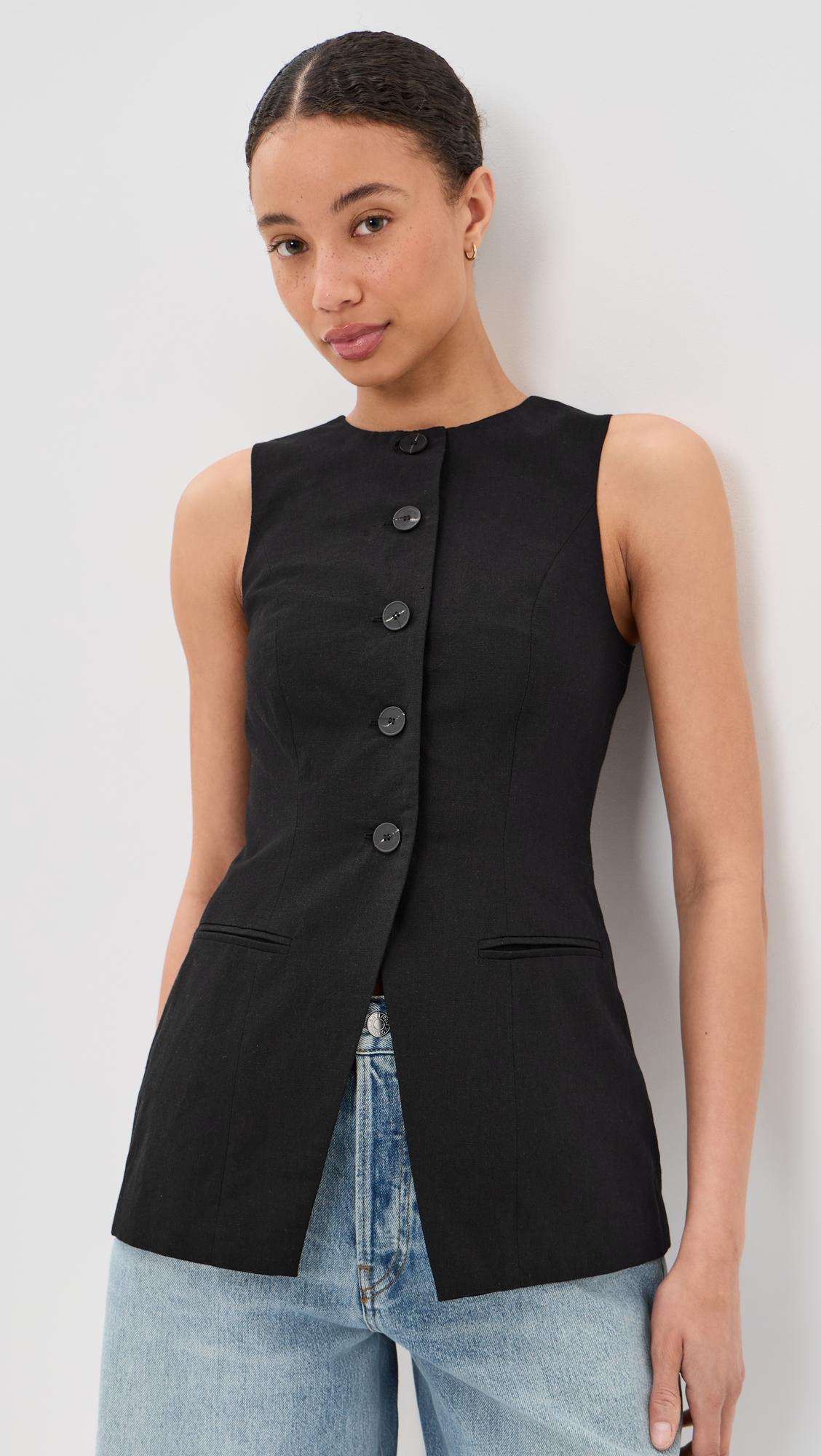 leo linen mix waistcoat