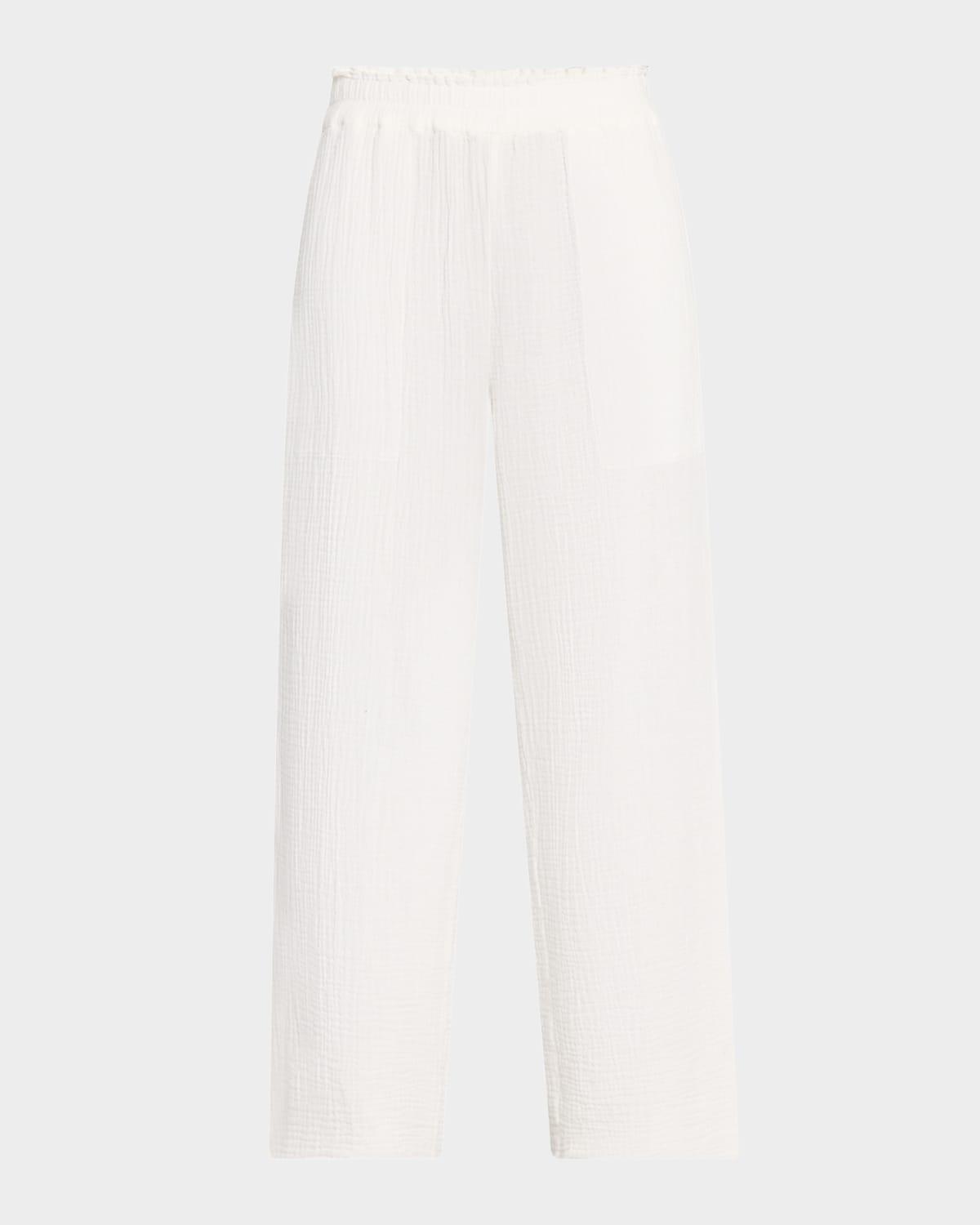 leon cropped gauze pants