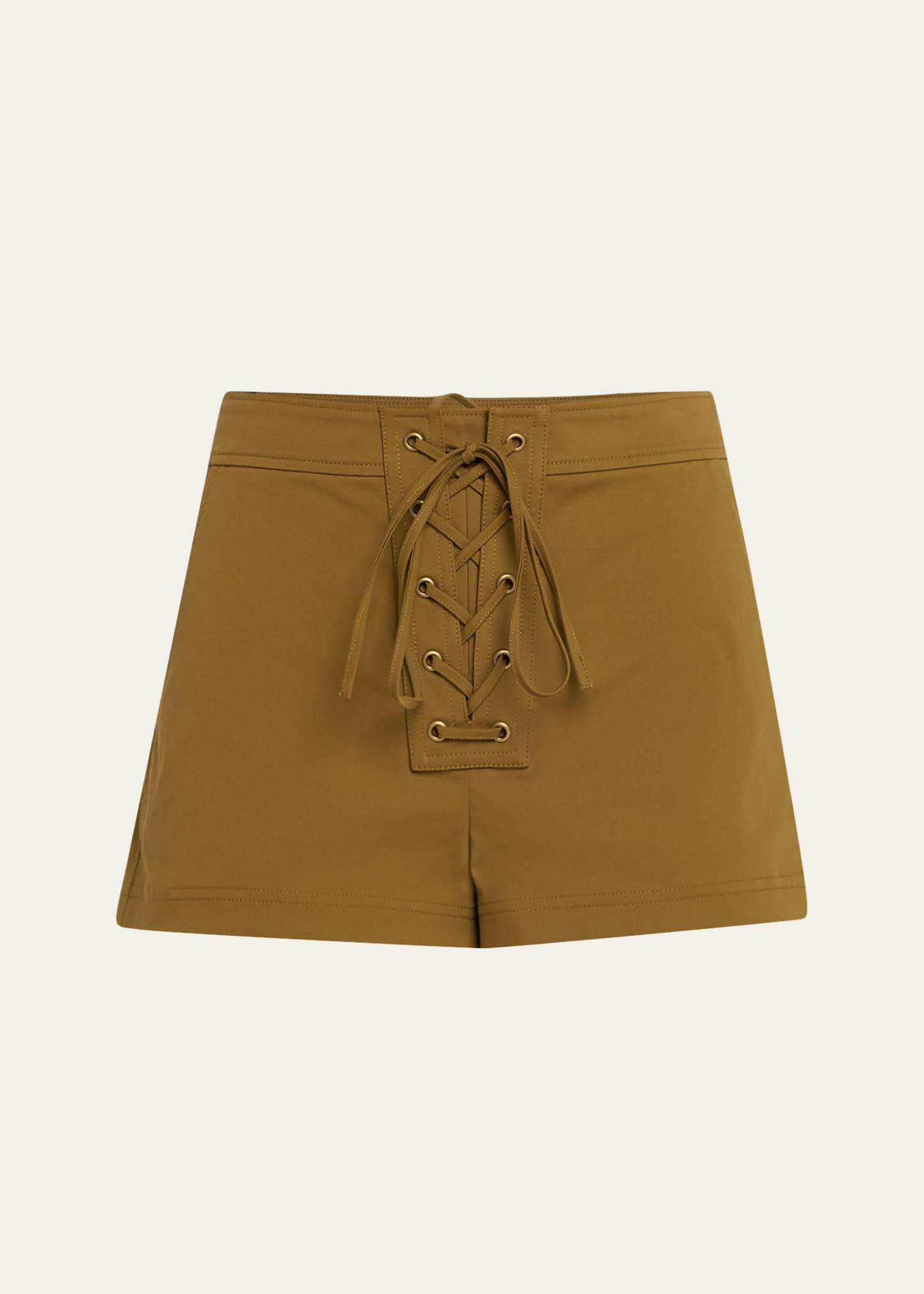 leon lace-up shorts