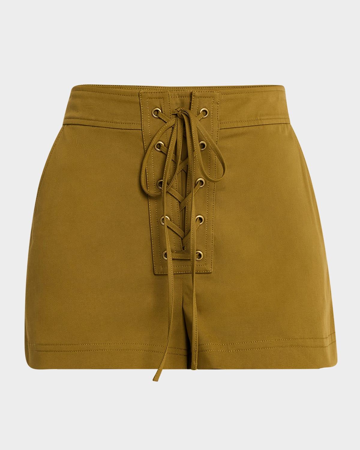 leon lace-up shorts