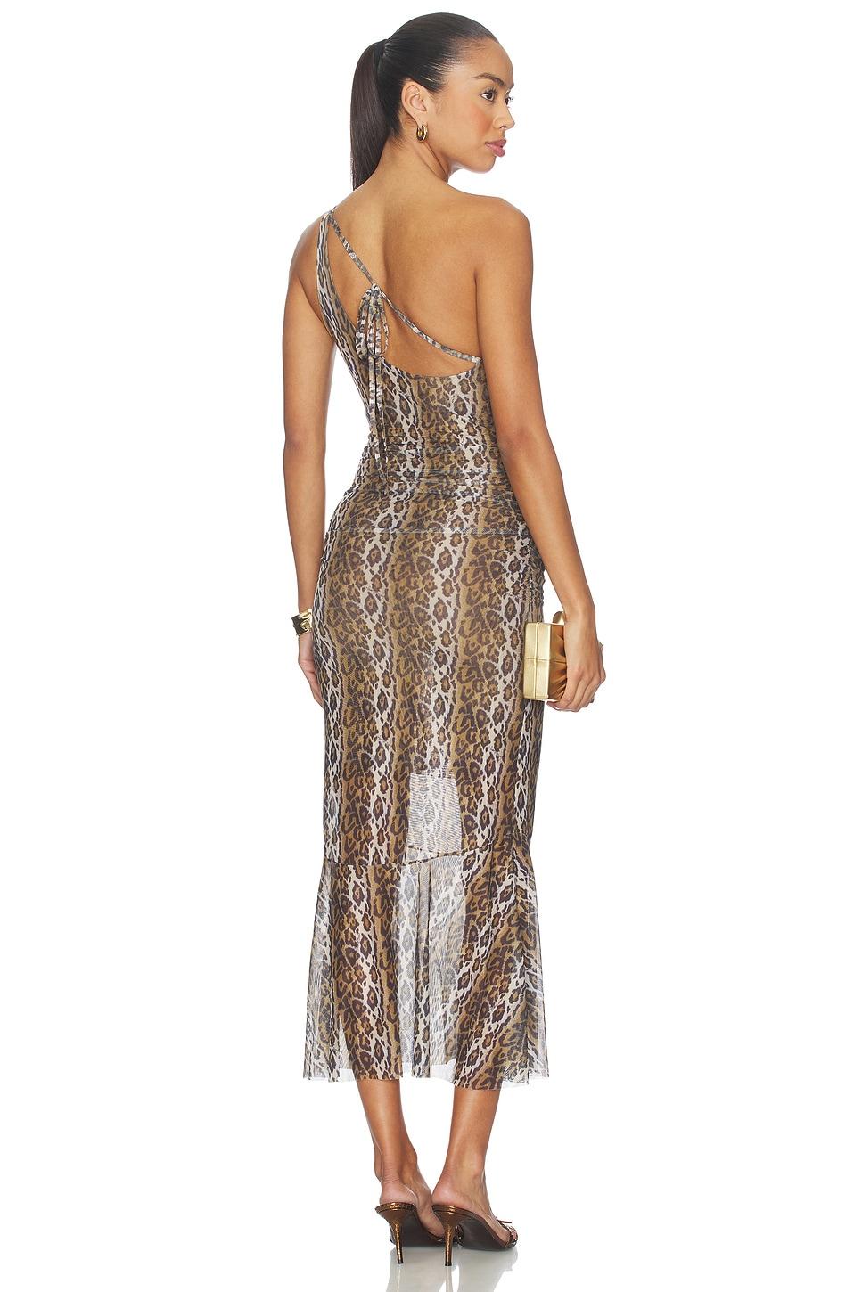 leopard asymmetric dress