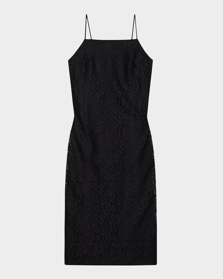 leopard lace slim slip dress