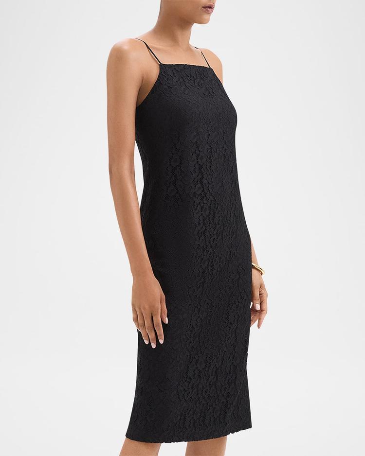 leopard lace slim slip dress