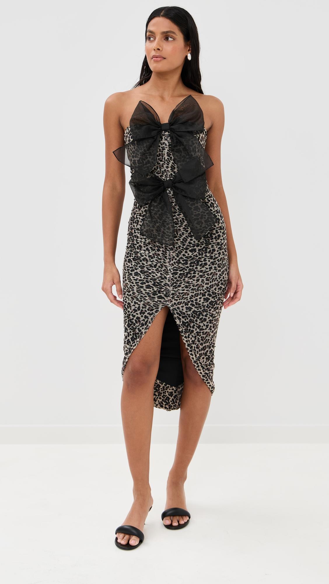 leopard lazo castano dress