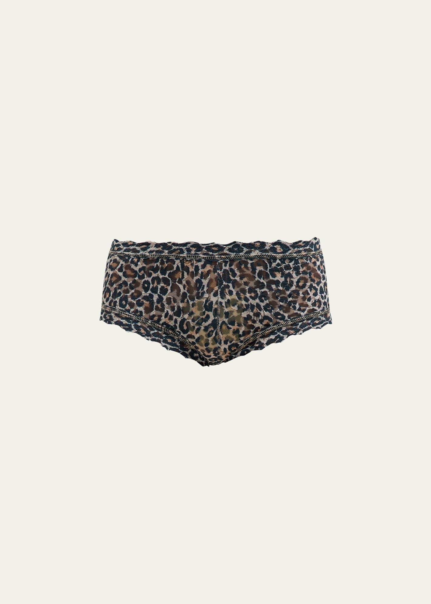 leopard-print lace boyshorts