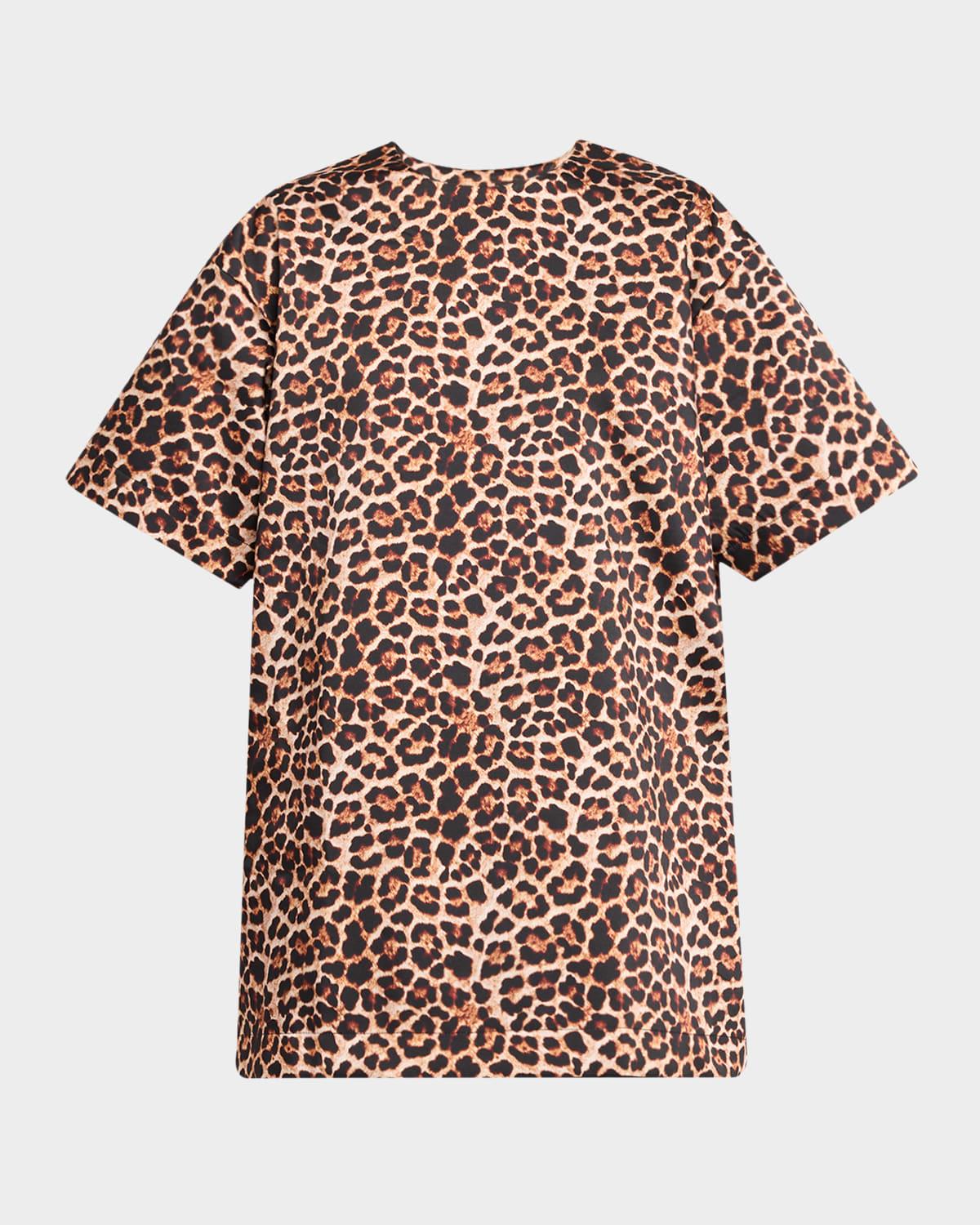 leopard-print t-shirt dress