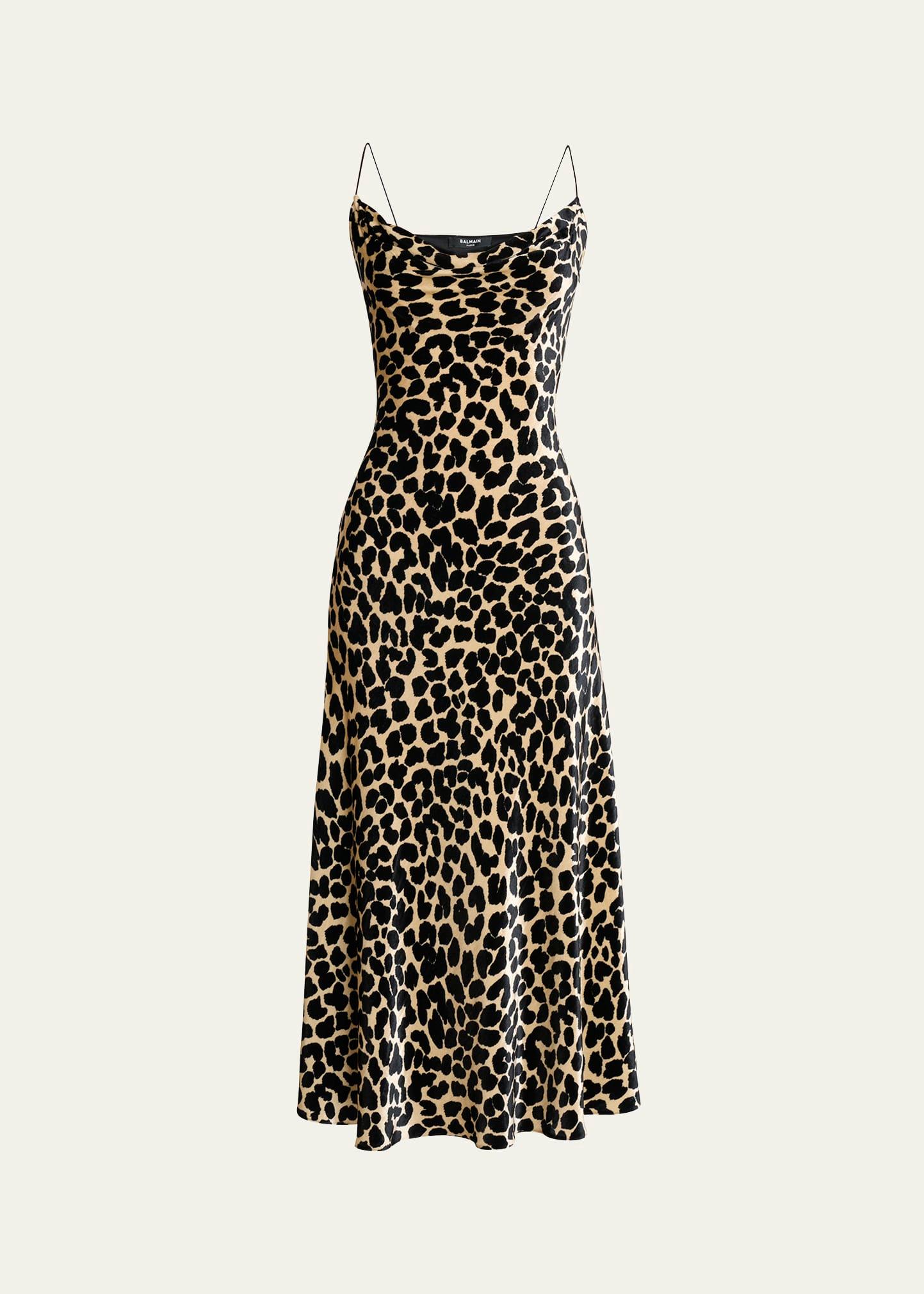 leopard velvet dress