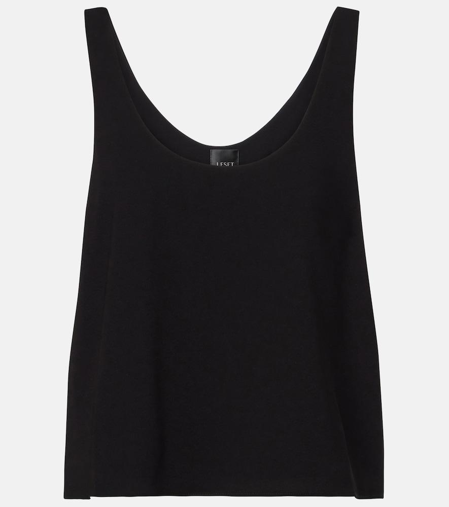 leset ari cropped crêpe tank top