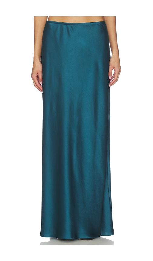 leset barb bias skirt in teal.