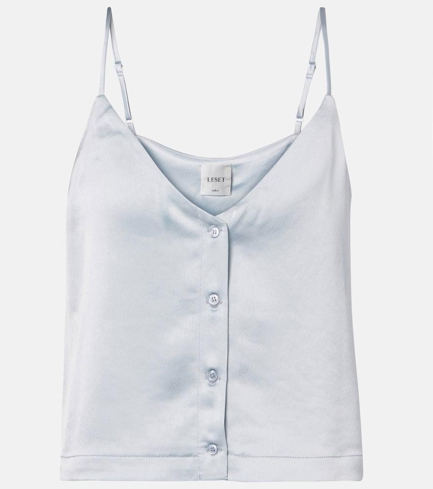 leset barb button satin camisole