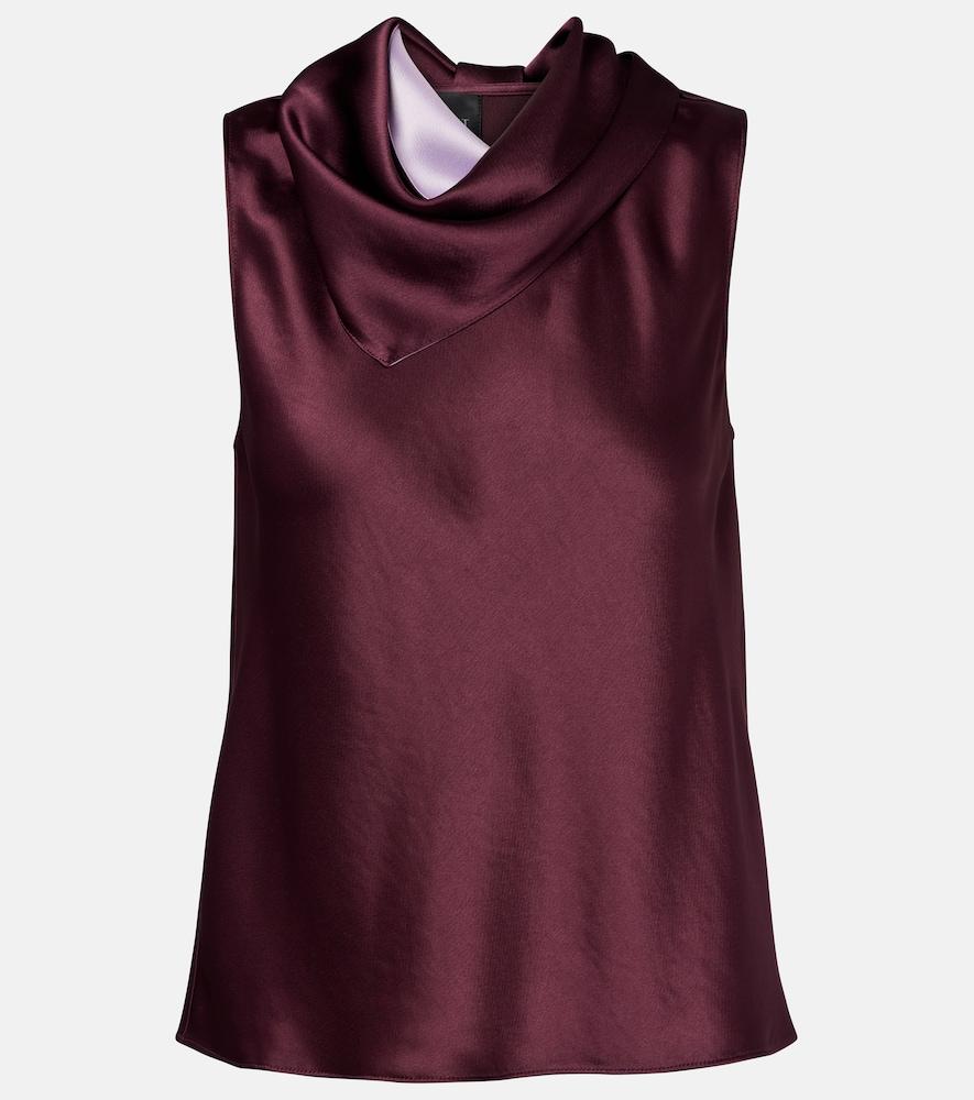 leset barb draped satin top