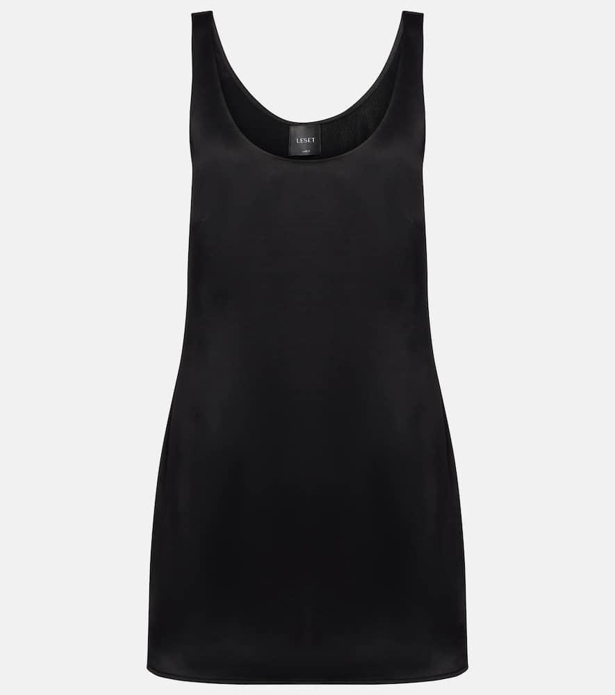 leset barb satin slip dress