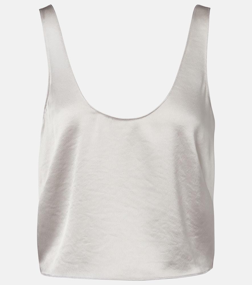 leset barb satin tank top