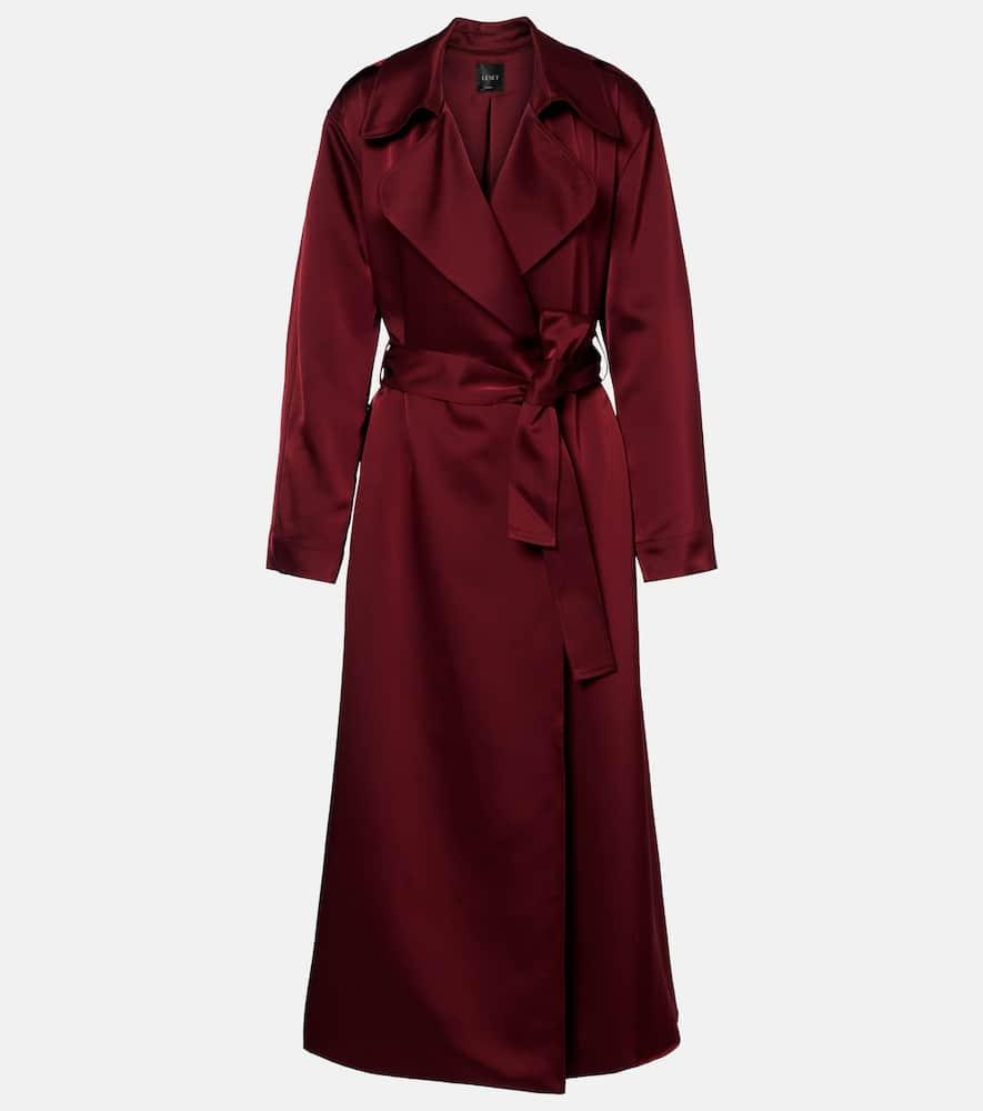 leset barb satin wrap coat