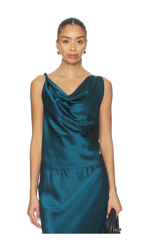 leset barb shell top in teal.