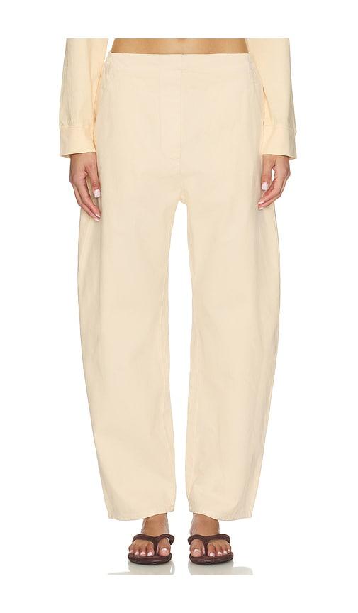 leset chloe barrel pant in lemon.
