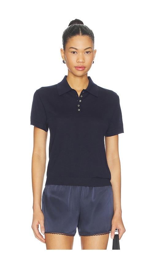 leset james short sleeve polo in navy.