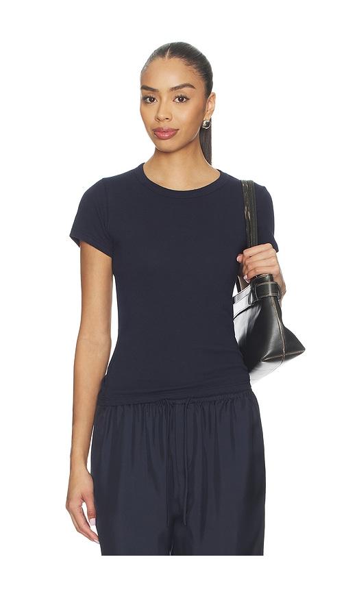 leset laura slim fit tee in navy.