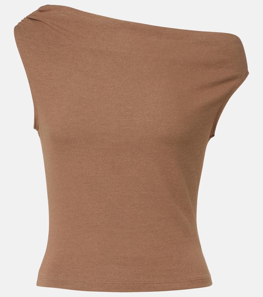 leset lauren asymmetric jersey top