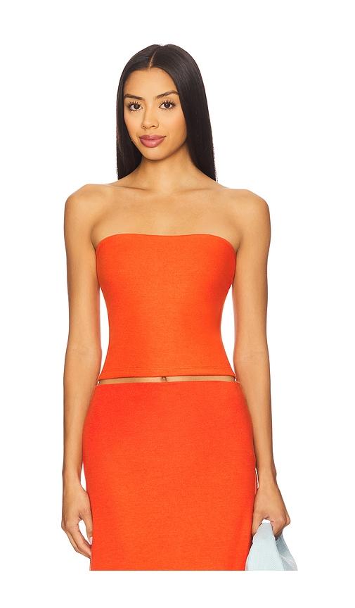 leset lauren bandeau top in red.