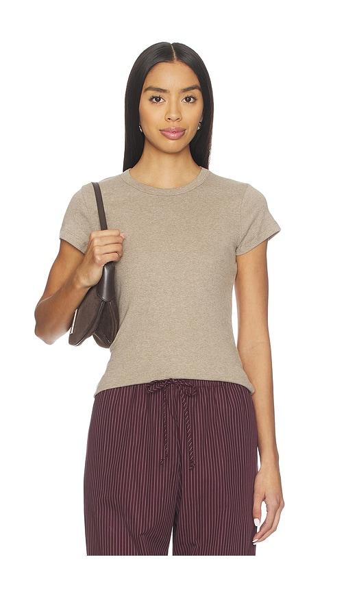 leset nando slim fit tee in beige.