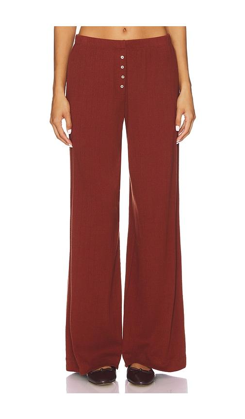 leset pointelle boxer pant in brick.