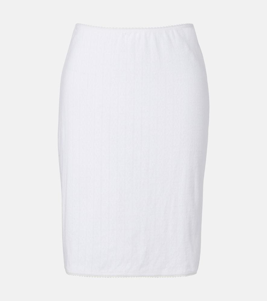 leset pointelle cotton midi skirt