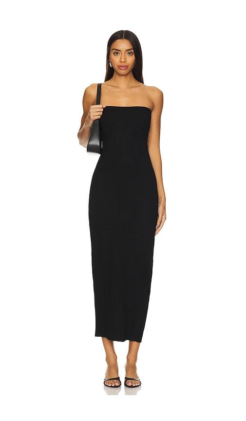 leset rio bandeau dress in black.