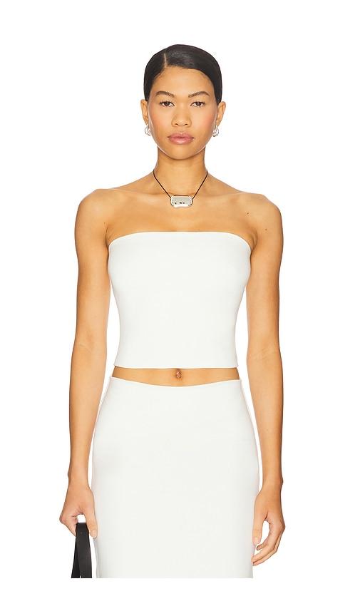 leset rio bandeau top in white.