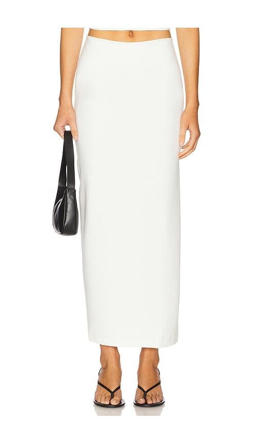leset rio side slit skirt in white.