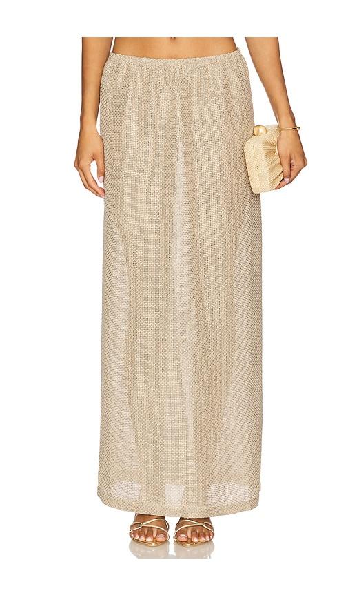 leset stella maxi skirt in beige.