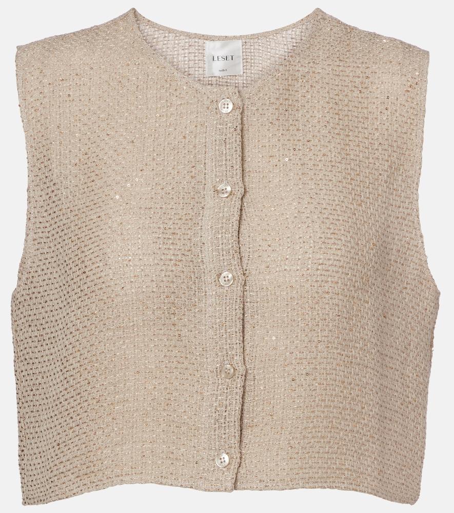 leset stella sequined linen