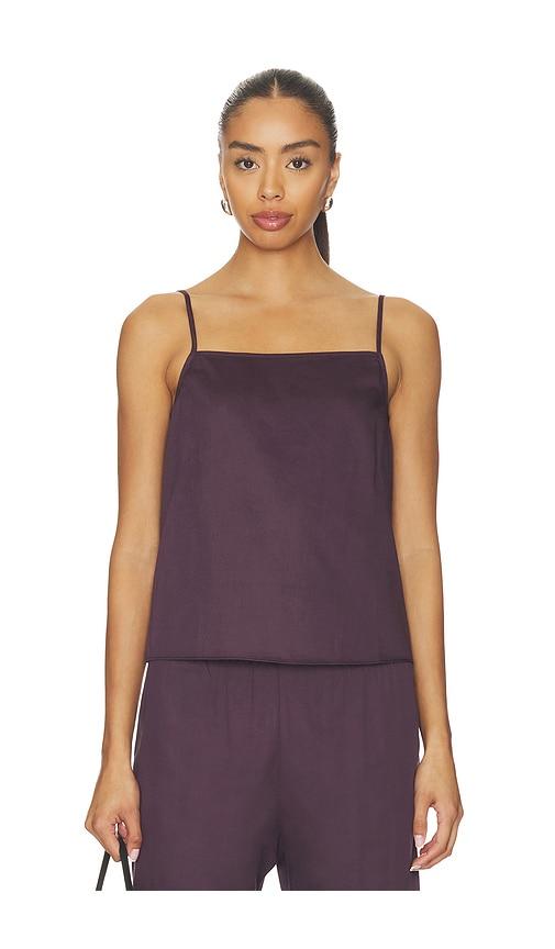 leset yoko tie back top in wine.