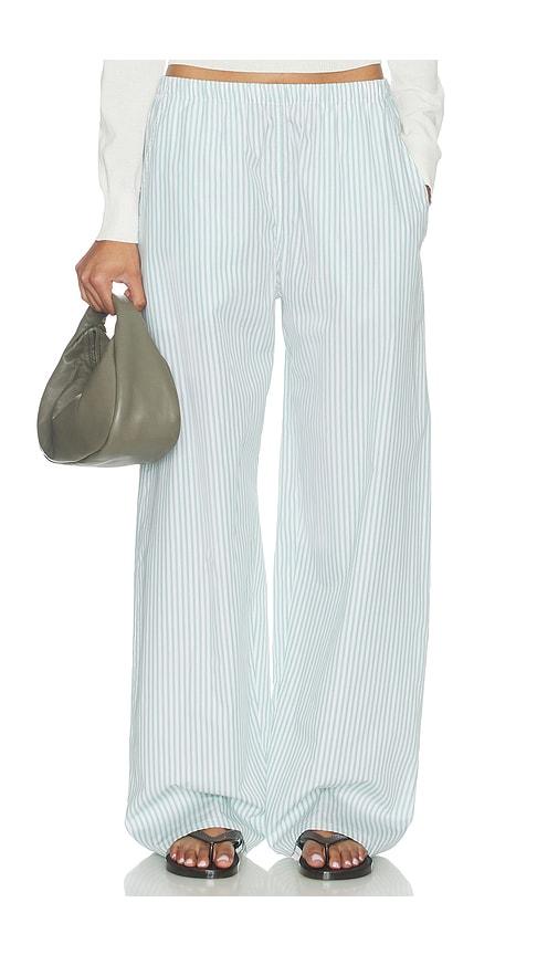 leset yoshi stripe wide leg pant in mint.