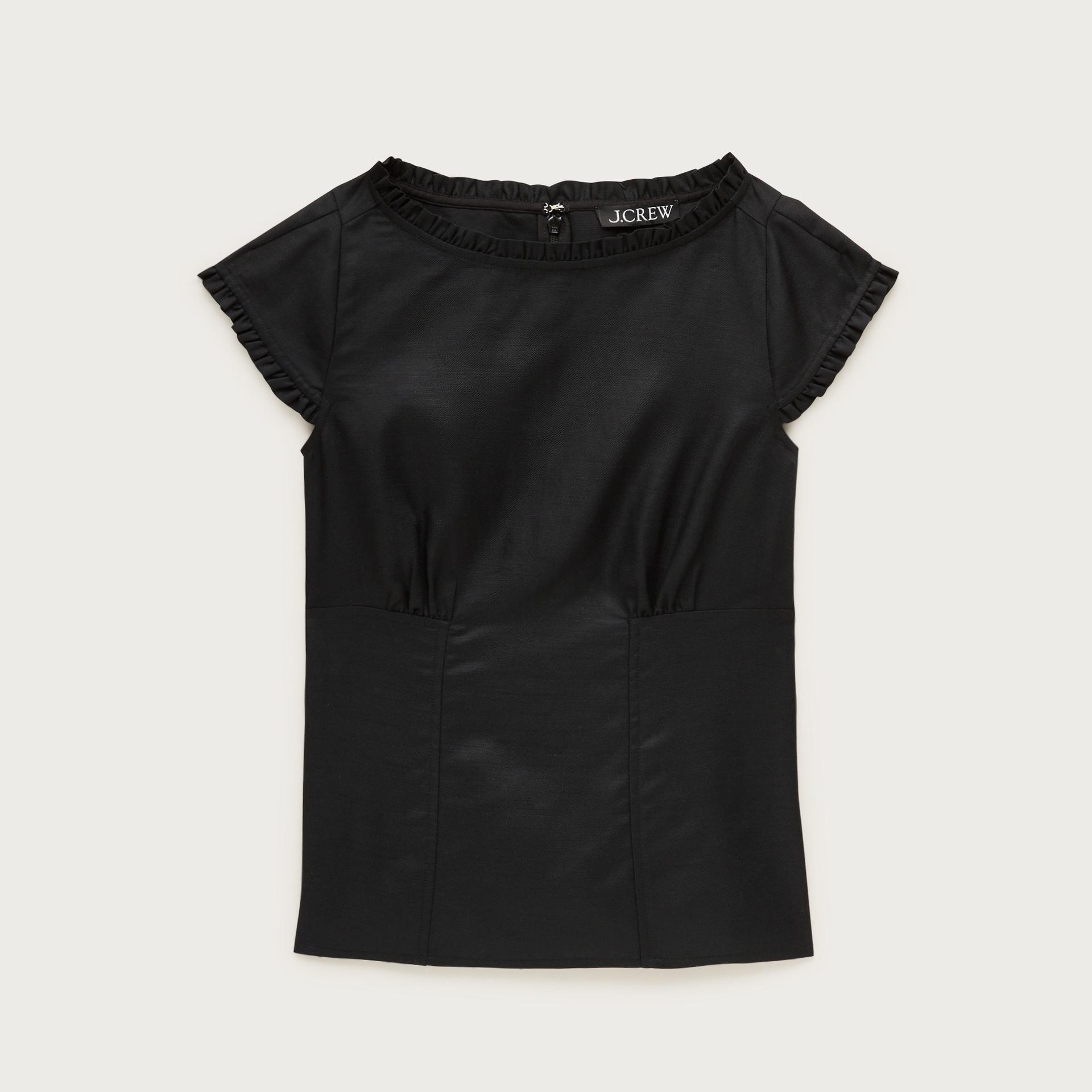 lettuce-trim top in gramercy linen blend