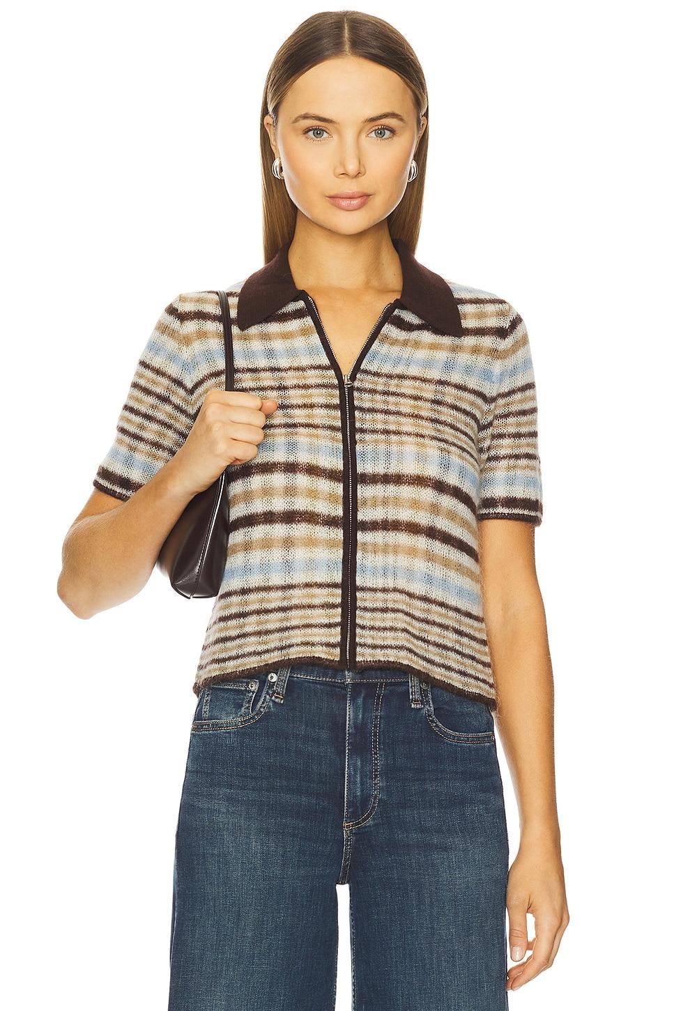 leva short sleeve zip polo sweater