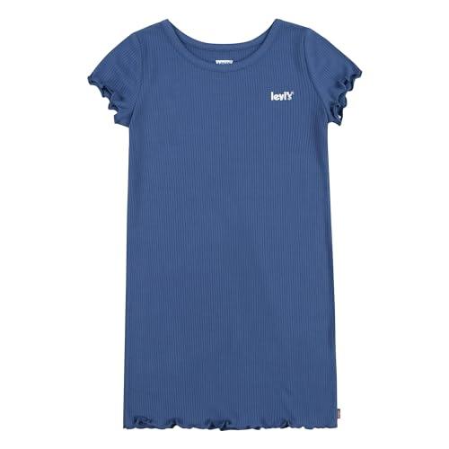 levi's® girl's rib knit dress (little kids) true navy 6 little kid