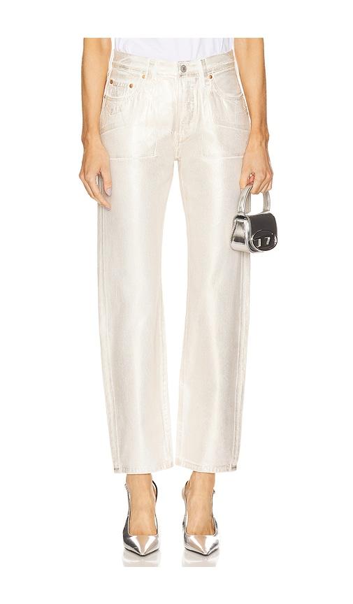 levi's 501 90s jeans in metallic neutral.