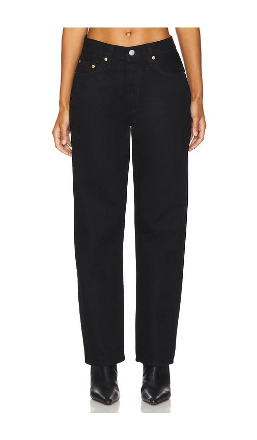 levi's 501 90s straight jeans in black.