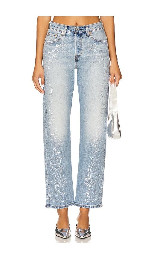 levi's 501 curve jeans in blue.