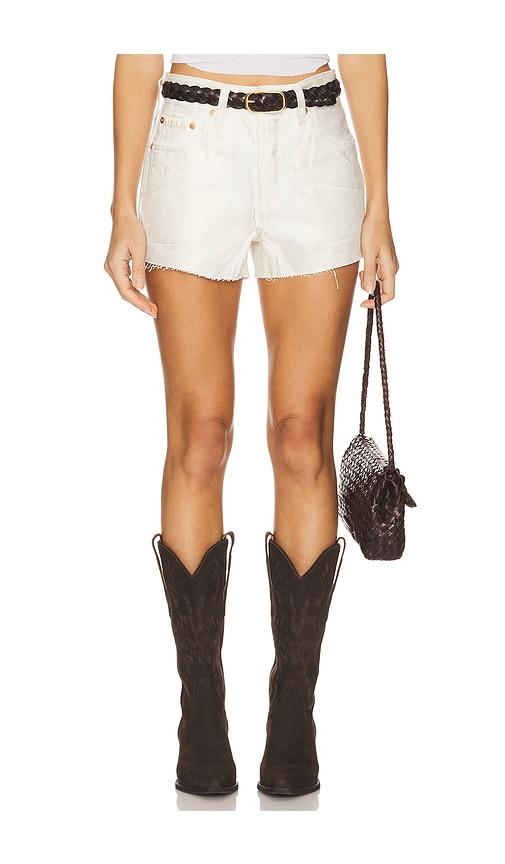 levi's 501 original short in white.