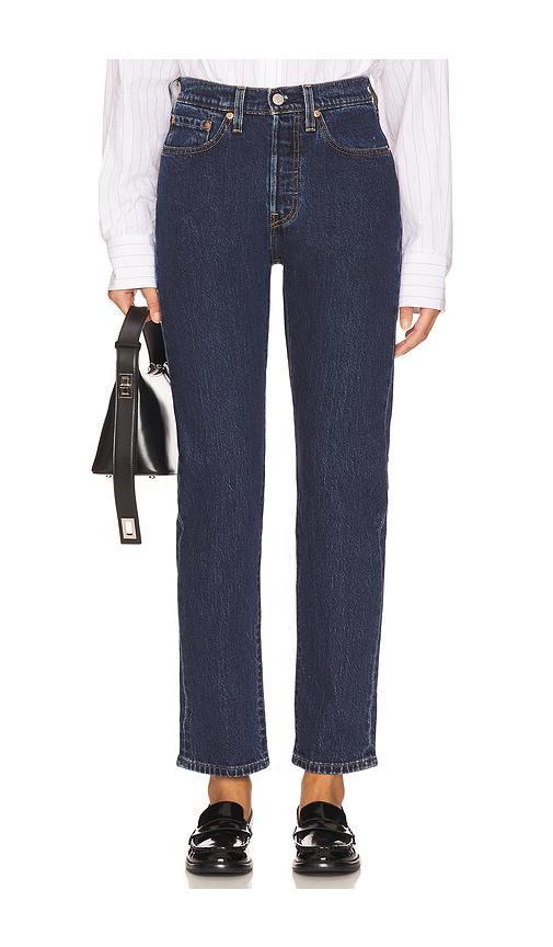 levi's 501 straight leg jeans in blue.