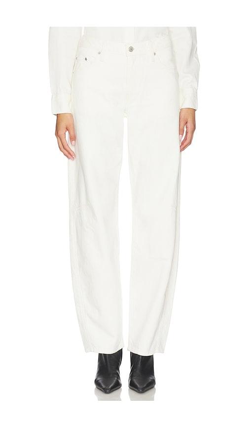 levi's baggy dad barrel in white.