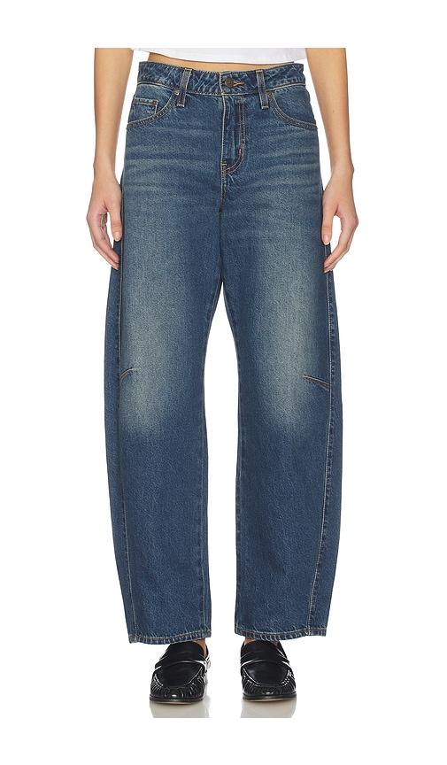 levi's baggy dad barrel jeans in blue.