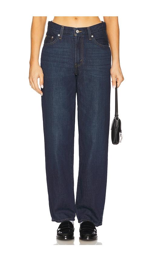 levi's baggy dad jeans in blue.