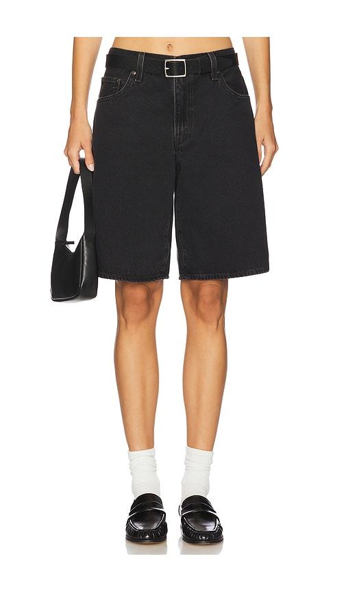 levi's baggy dad jort in black.